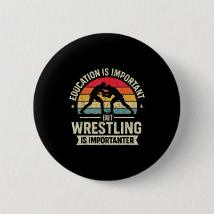 Lustiger Wrestling-Bildungswitz für Wrestler Männe Button
