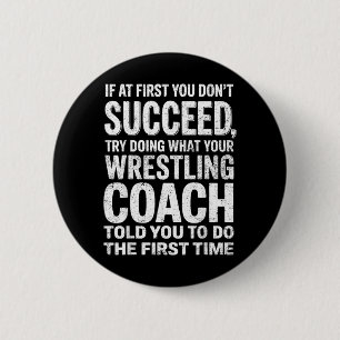 Lustiger Wrestling-Trainer Wrestler Kampfsport Button