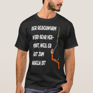 Lustiger Wurm aus der Wurm-Box Angeln mit Wurm un T-Shirt