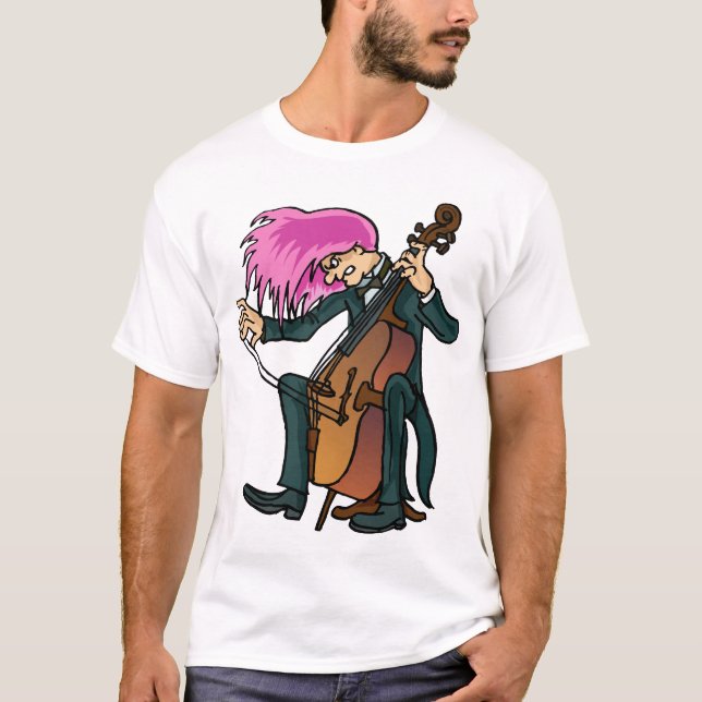 Lustiger wütender Cellistcello-T - Shirt (Vorderseite)