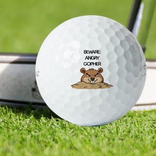 Lustiger wütender Gopher Golfball