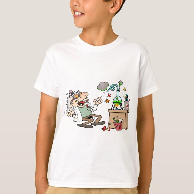 Lustiger wütender Wissenschaftler T-Shirt (Vorderseite)