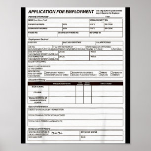 Lustiger Y Halloween-Kostüm-Job Bewerbung Trick Or Poster