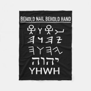 Lustiger Yhwh Tetragrammaton Paläo-Hebräisch Yahwe Fleecedecke