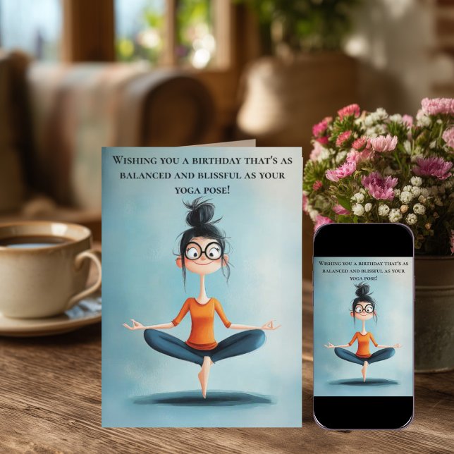 Lustiger Yoga-Geburtstag Karte (Von Creator hochgeladen)