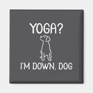 Lustiger Yoga Ich bin Down Dog Familienwitz Sarkas Magnet