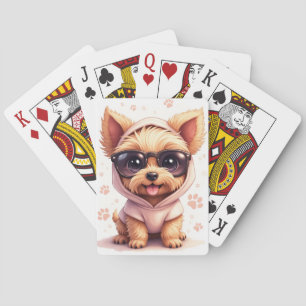Lustiger Yorkipoo Kawaii Hund Spielkarten