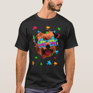 Lustiger Yorkshire Terrier Puzzle Autismus-Bewusst T-Shirt