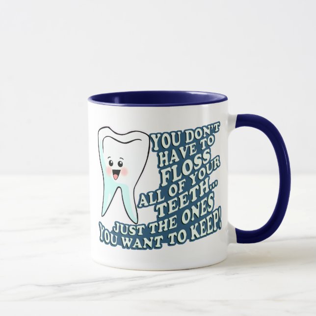 Lustiger Zahnarzt-Zahnarzthelfer Tasse (Rechts)