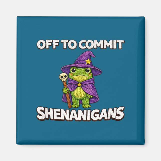 Lustiger Zauberer-Design für Off-Commit-Scherze Magnet (Vorne)