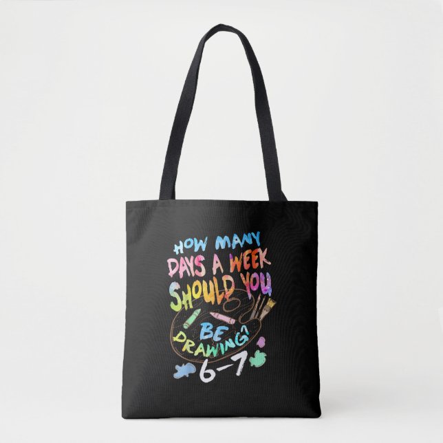 Lustiger Zeichen Sketchkünstler  Tasche (Vorderseite)