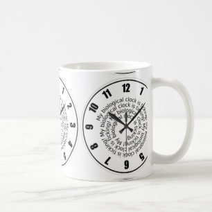 Lustiger Zeit-Uhr-Kaffee oder Tee-Tasse Kaffeetasse
