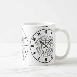 Lustiger Zeit-Uhr-Kaffee oder Tee-Tasse Kaffeetasse
