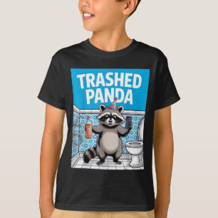 Lustiger zerstörter Panda-Waschbär wird betrunken  T-Shirt