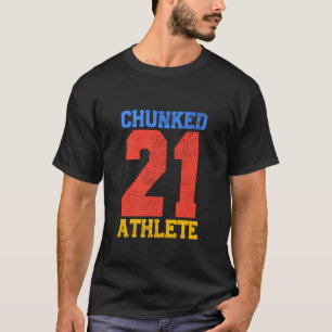 Lustiger zerstückelter Athlet 21 für millennialen T-Shirt