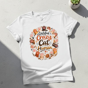 Lustiger Zertifizierter Verrückter Katzenmensch Sc Tri-Blend Shirt