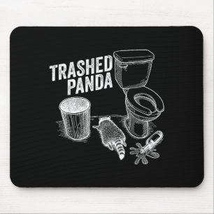 Lustiger zertrümmerter Panda betrunkener Waschbär Mousepad