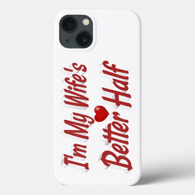 Lustiger Zitat-Ehefrau roter Text Case-Mate iPhone Hülle (Rückseite)