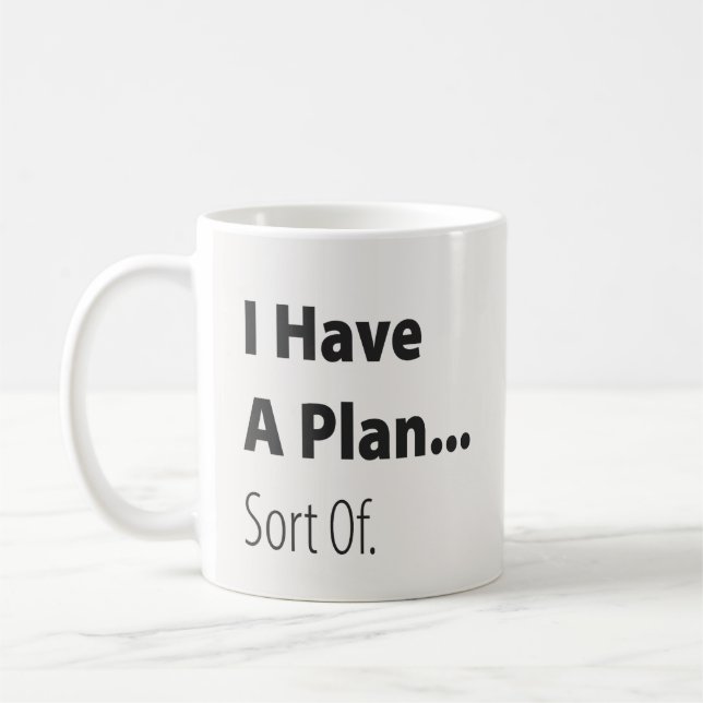 Lustiger Zitat-Monogramm Kaffeetasse (Links)