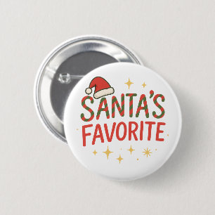 Lustiger Zitat Santa’s Lieblings-Weihnachtshumor  Button
