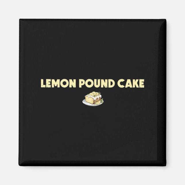 Lustiger Zitronen- Pfundkuchen Magnet (Vorne)