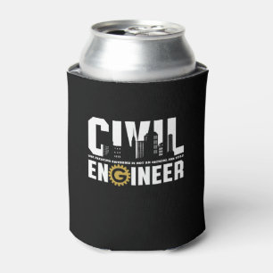 Lustiger ziviler Ingenieur-ziviler Technik-Student Dosenkühler
