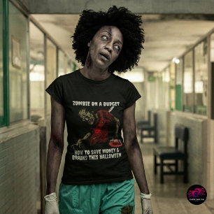Lustiger Zombie- Halloween auf kleinem Budget T-Shirt