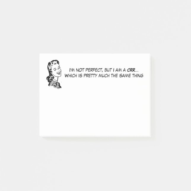 Lustiger zugelassener Realzeitreporter CRR Post-it Klebezettel (Vorderseite)