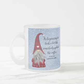 Lustiger zugespitzter Weihnachtskaffeebecher Mattglastasse