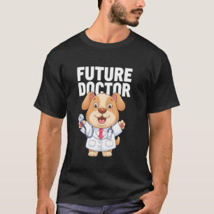 Lustiger zukünftiger Arzt Jungen Hund Medizinische T-Shirt