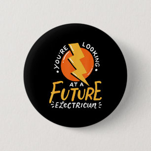 Lustiger zukünftiger Elektriker Elektroingenieur Button