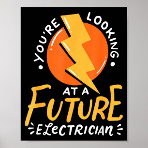 Lustiger zukünftiger Elektriker Elektroingenieur Poster