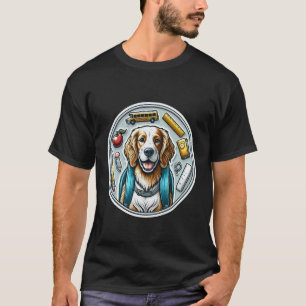 Lustiger Zurück-zur-Schule Flat-Coated-Retriever-H T-Shirt