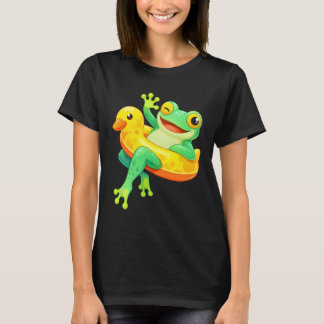 Lustiger zwinkerender Frosch-Enten-Schwimmkörper P T-Shirt