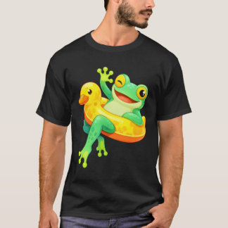 Lustiger zwinkerender Frosch-Enten-Schwimmkörper P T-Shirt