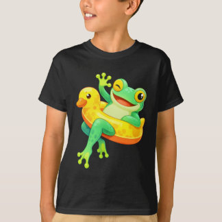 Lustiger zwinkerender Frosch-Enten-Schwimmkörper P T-Shirt