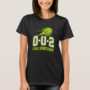 Lustiges 0-0-2 Frauen Pickleball Shirt Score Gesch