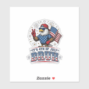 Lustiges 4. Juli Adler Bruh Patriotisches Shirt-De Aufkleber