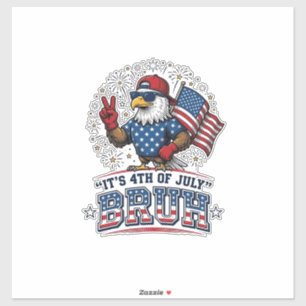 Lustiges 4. Juli Adler Bruh Patriotisches Shirt-De Aufkleber