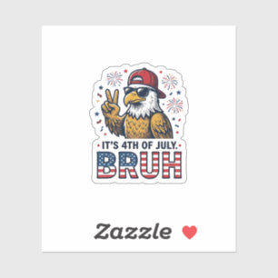 Lustiges 4. Juli Adler Bruh Patriotisches Shirt-De Aufkleber