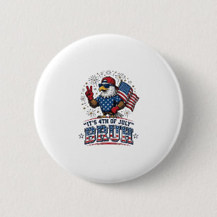 Lustiges 4. Juli Adler Bruh Patriotisches Shirt-De Button