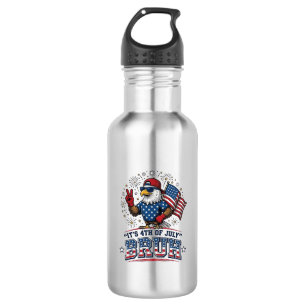 Lustiges 4. Juli-Adler-Bruh-patriotisches Shirt-De Edelstahlflasche