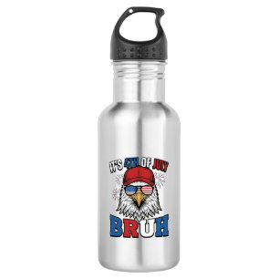 Lustiges 4. Juli-Adler Bruh Patriotisches Shirt-De Edelstahlflasche