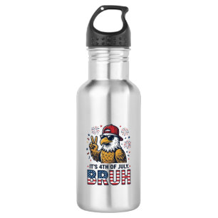 Lustiges 4. Juli Adler Bruh Patriotisches Shirt-De Edelstahlflasche