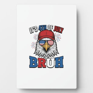 Lustiges 4. Juli-Adler Bruh Patriotisches Shirt-De Fotoplatte