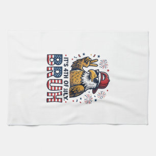 Lustiges 4. Juli Adler Bruh Patriotisches Shirt-De Geschirrtuch