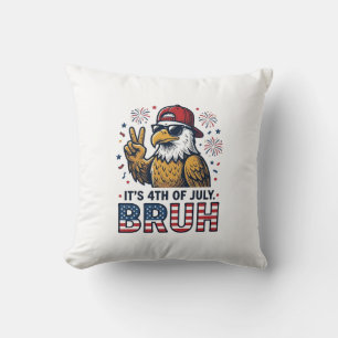 Lustiges 4. Juli Adler Bruh Patriotisches Shirt-De Kissen