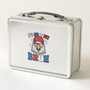 Lustiges 4. Juli-Adler-Bruh-patriotisches Shirt-De Metall Brotdose