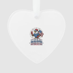 Lustiges 4. Juli Adler Bruh Patriotisches Shirt-De Ornament