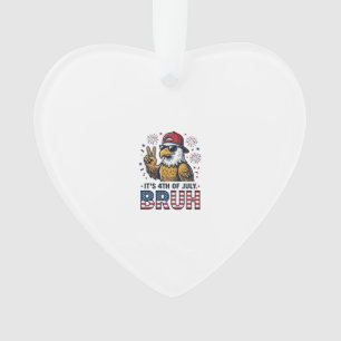 Lustiges 4. Juli Adler Bruh Patriotisches Shirt-De Ornament
